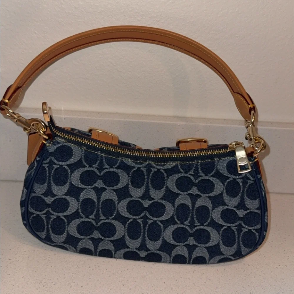 Denim Ashton Bag with Cherry charm...NWOT - Picture 4 of 12